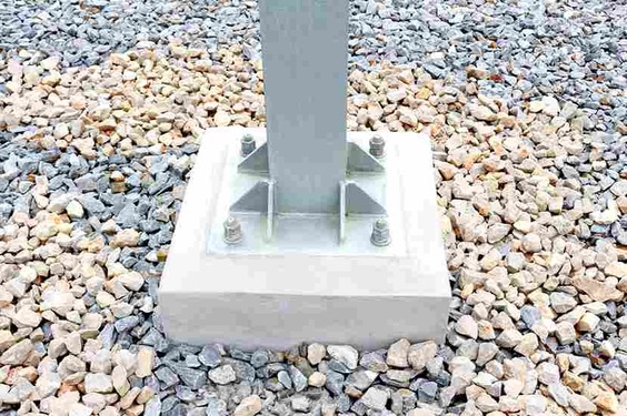 Steel Pillar Inserted In Ground | UltraTech Cement