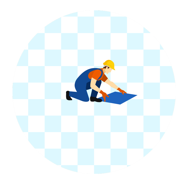 Fixing Tiles on Floor