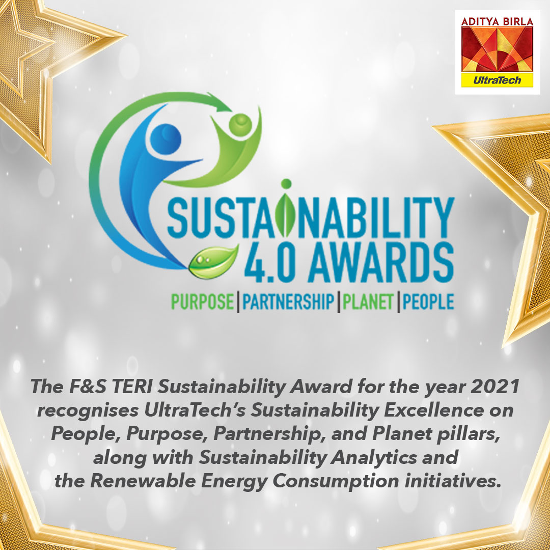 Recognised with Leaders Award - Mega Large Business, Process Sector, highest award in that category, at Frost & Sullivan and TERI Sustainability 4.0 Awards 2021