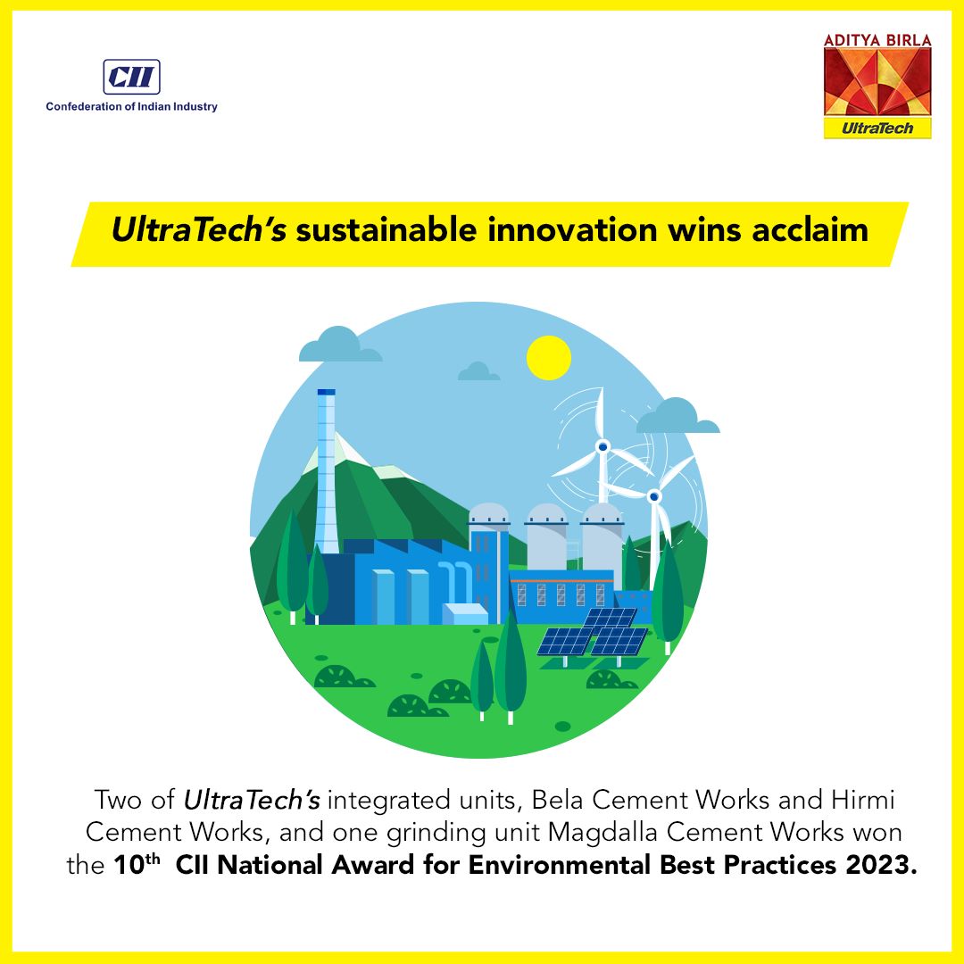 UltraTech’s three units win CII National Award for Environmental Best Practices
