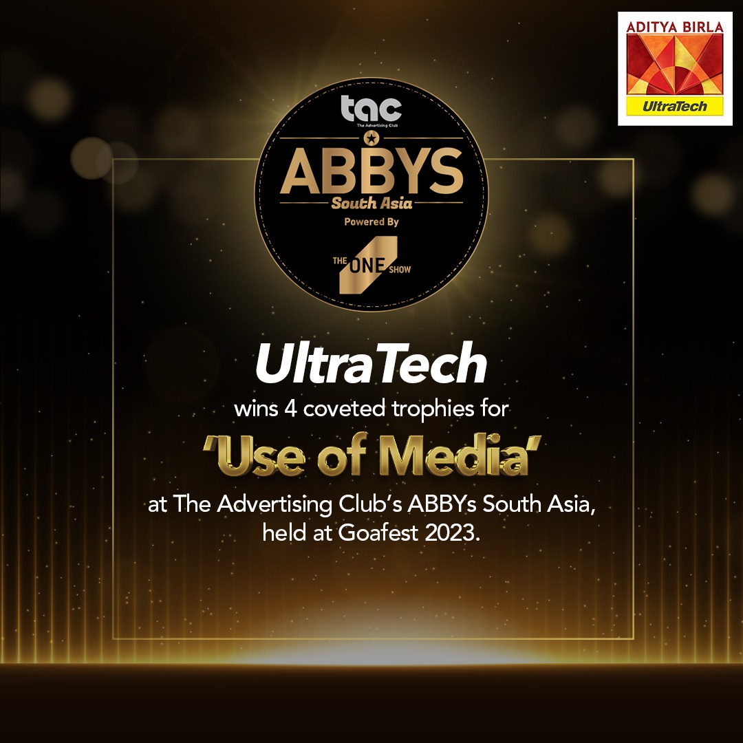 UltraTech wins four trophies at The Abby Awards 2023