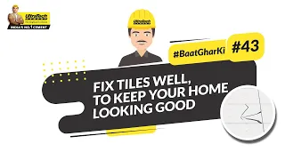 Floor Tiles Fixing With TileFixo | Tiles Fitting | #BaatGharKi by Ultratech Cement