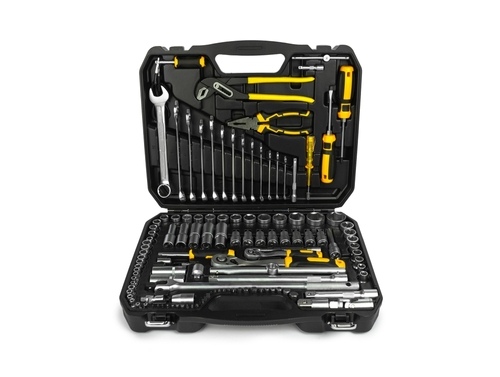 An open black toolbox filled with various hand tools | Ultratech