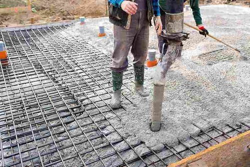 Concrete Pouring into Footing of Home Structure | UltraTech Cement