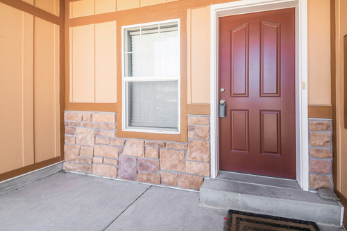 Wooden Door with Decorative Glass Paneling | UltraTech