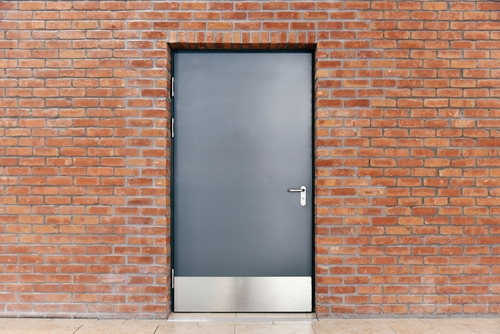 Modern Metal Double Door with Silver Accents | UltraTech