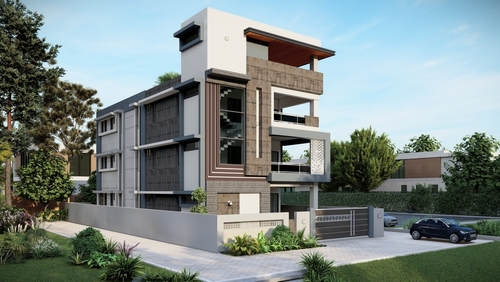 Modern multi-storey house with balconies | Ultratech