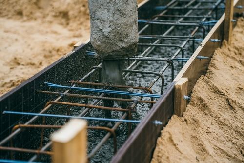 Steel Grillage Foundation Under Construction | UltraTech