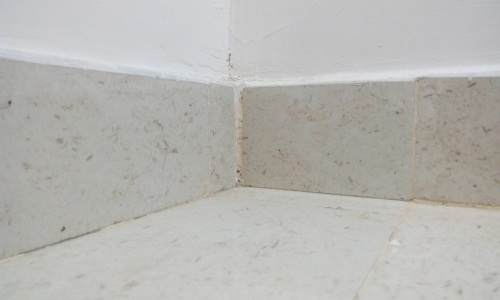 Beige Tile Skirting Beige Fixed on a Wall | UltraTech Cement