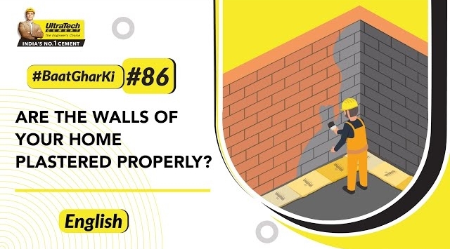 Worker Applying Plaster On Cement Wall | UltraTech Cement
