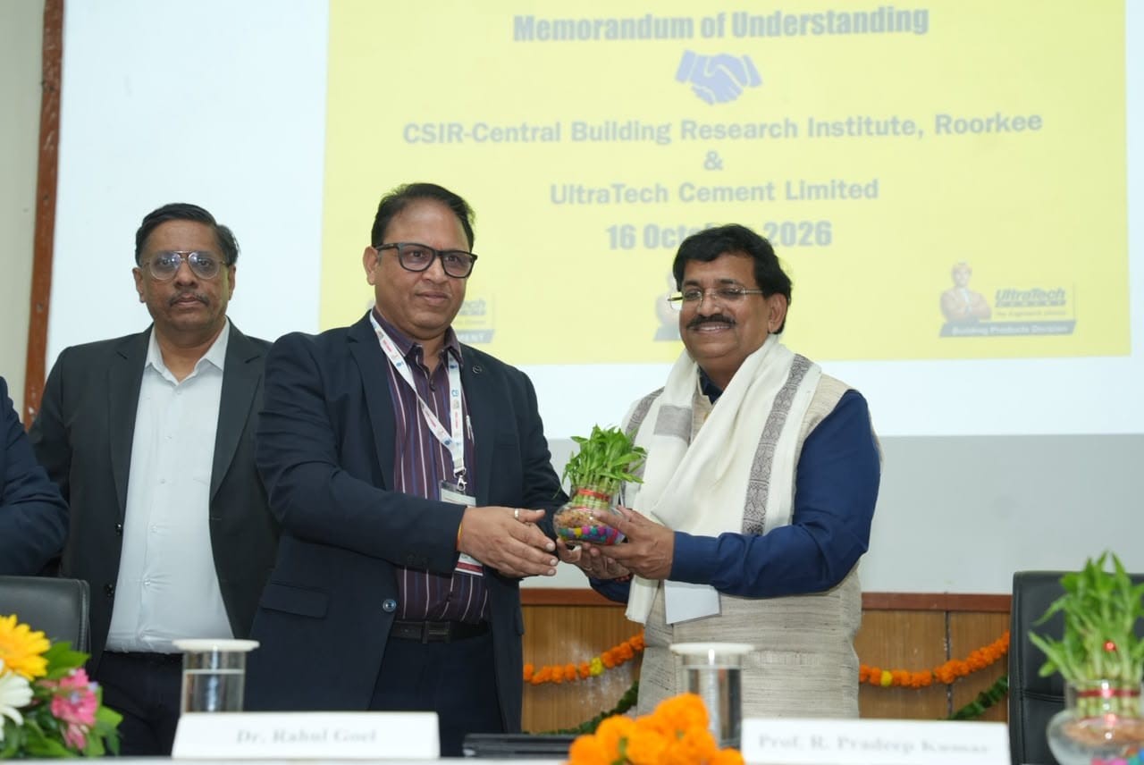 UltraTech Cement Limited and CSIR-CBRI sign MoU to advance sustainable construction materials and emerging building technologies