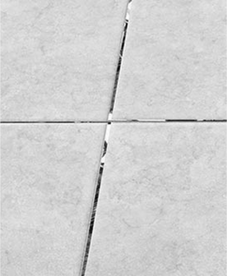 white tiles with waterproof grout joints