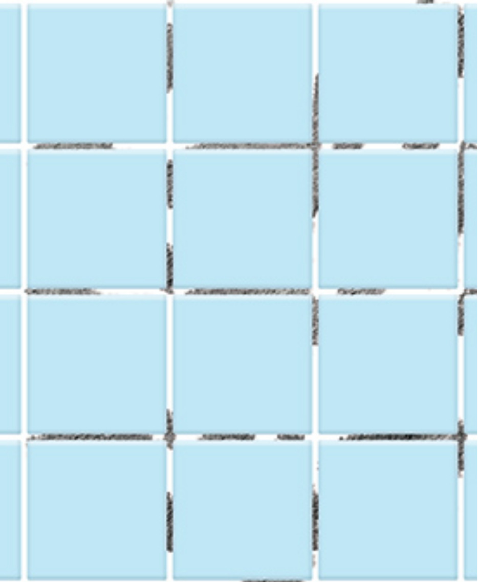 Blue wall tiles with waterproof grout joints