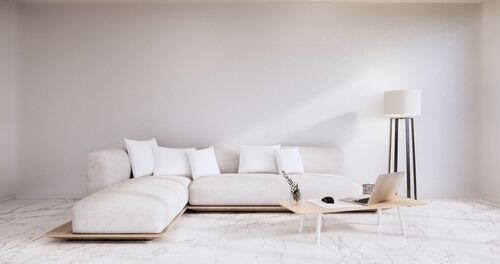 safed living room ke liye tile design | UltraTech