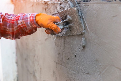 deewar par cement plaster lagane ka kaam
