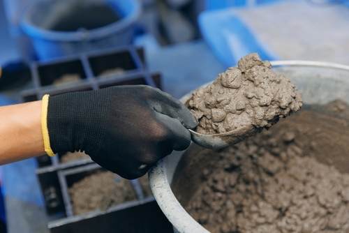 Building construction ke liye taiyar Concrete mishran