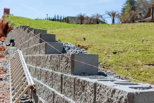 Concrete block deewar ka nirmaan, ghar ki boundary wall ke liye masonry ka kaam
