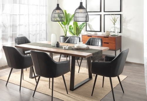 Aadhunik dining room ka sundar design aur sajawat