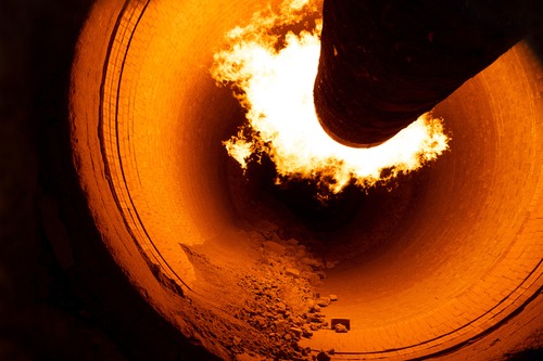 Heating in a Rotary Kiln