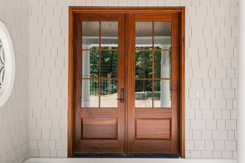 Wooden Double Door with Glass Panels | UltraTech